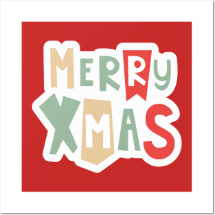 Merry Xmas. Christmas Seamless Pattern Posters and Art